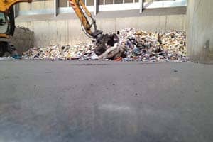 The new floor at the Poole waste transfer and civic amenity site